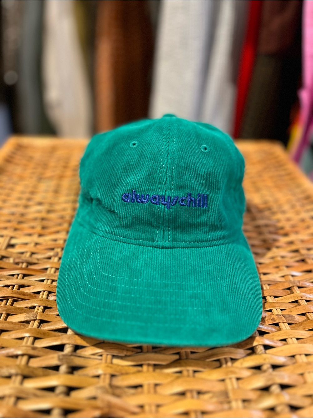 aerie Teal “always chill” baseball cap